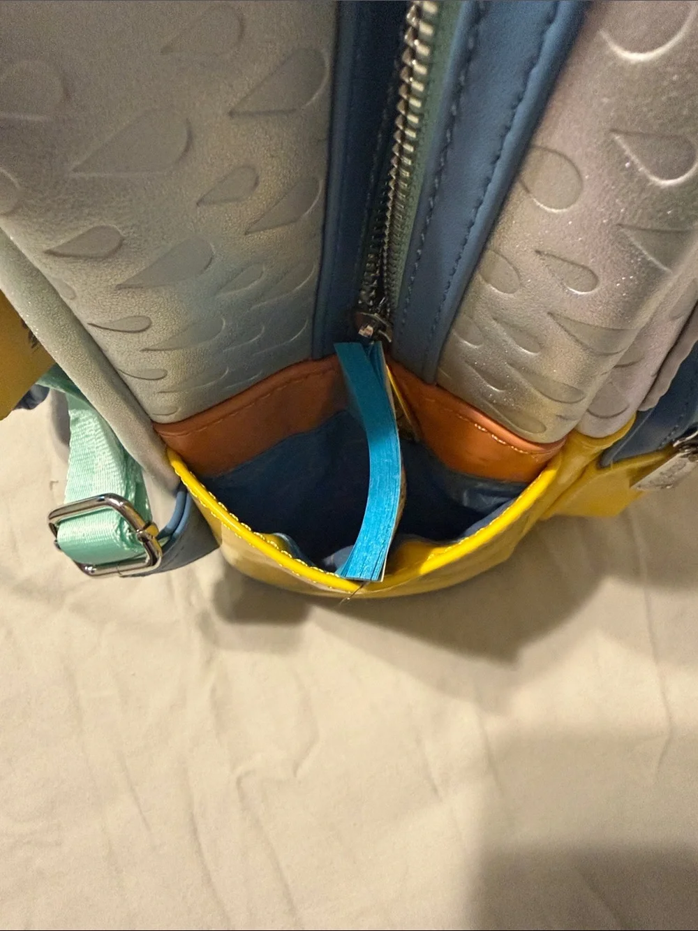 Loungefly Peanuts Snoopy Yellow and Blue Mini Backpack